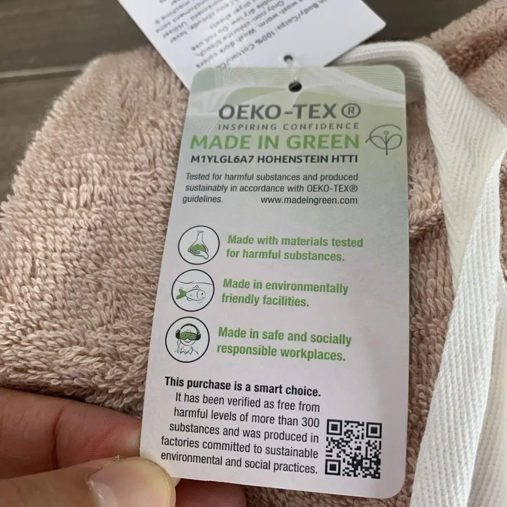 Soft Spa Bath Body Wrap Towel Bathrobe w/ Fast Dry Hair Drying Cap M/L - Cotton